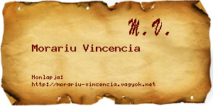 Morariu Vincencia névjegykártya